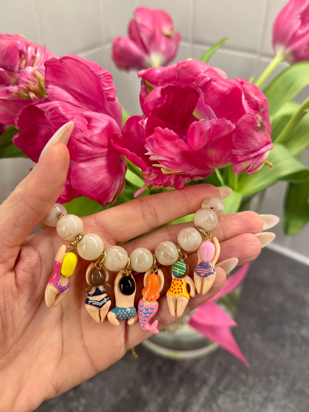 Customer photo review of Pool Party Necklace