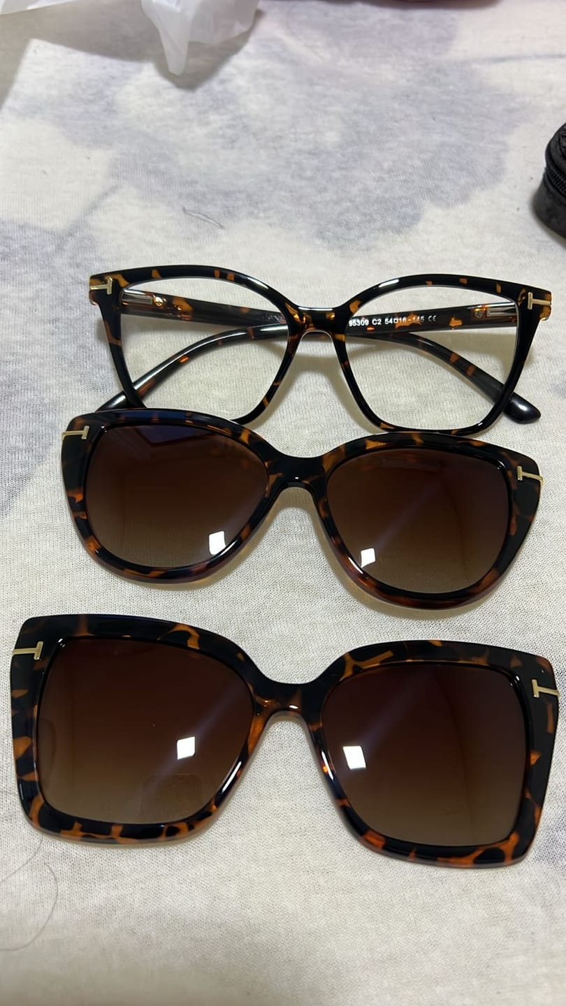 Customer photo review of Óculos Barcelona Clip-On Polarizado 3 em 1