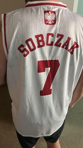 Customer photo review of Poland Heritage Custom Basketball Jersey