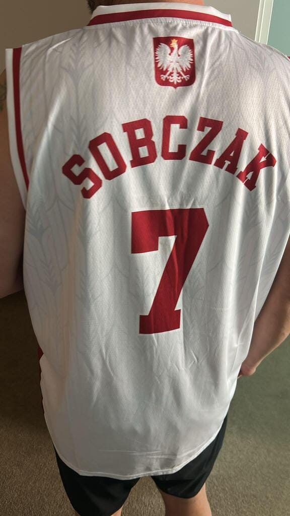 Customer photo review of Poland Heritage Custom Basketball Jersey