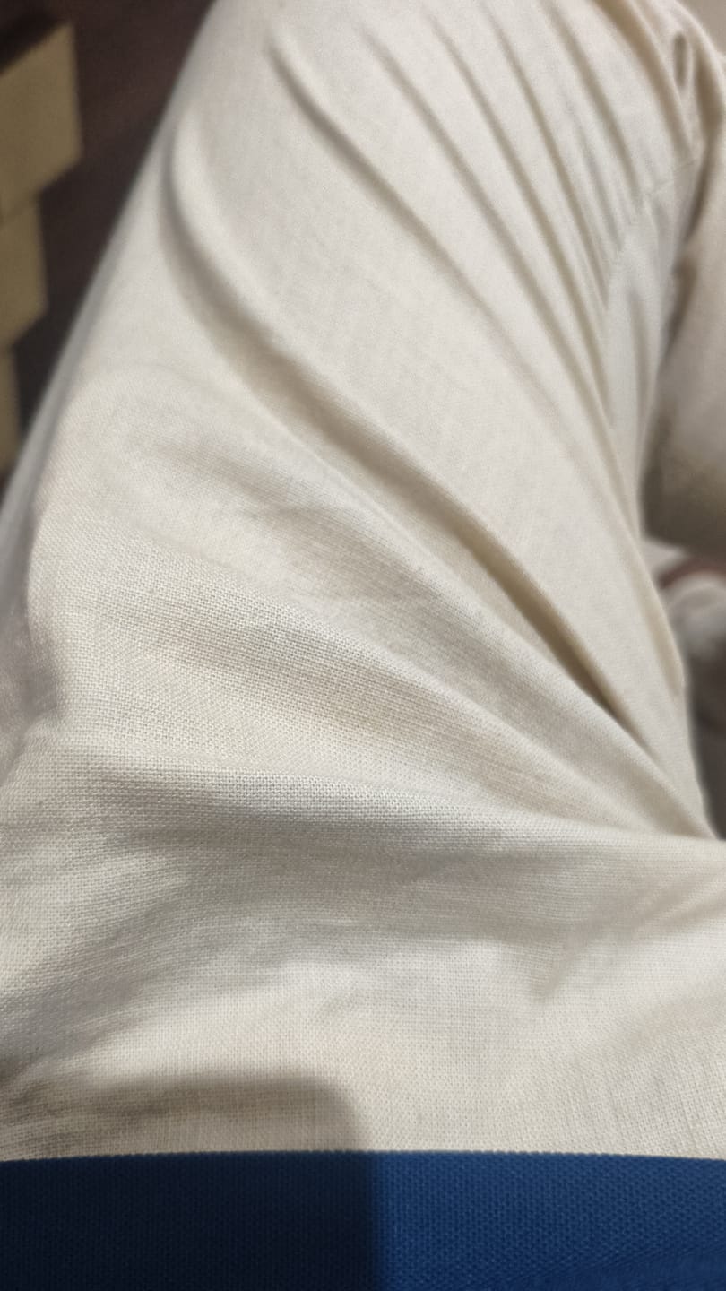 Customer photo review of Kansas - Cream White Trouser For Men | Ariser
