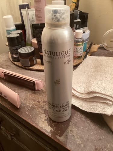 Customer photo review of Natulique Volume Shape Hair Mousse 8.5oz