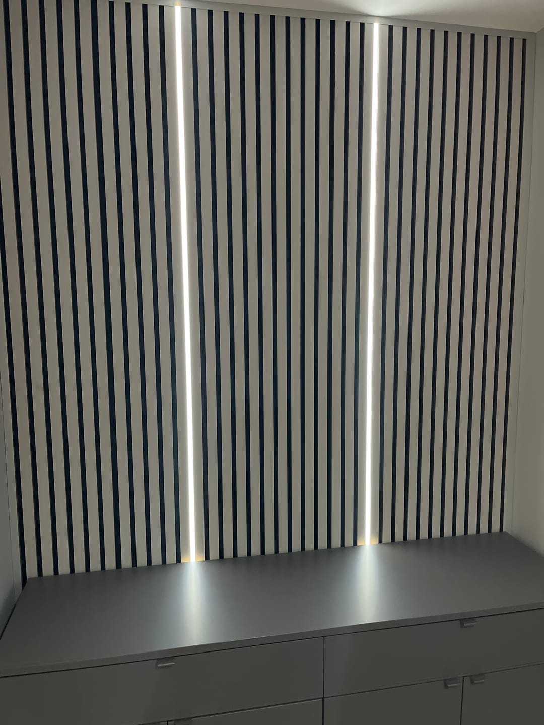 Customer photo review of LED Strip Lighting Kit For Slat Wall Panels – 2-Pack