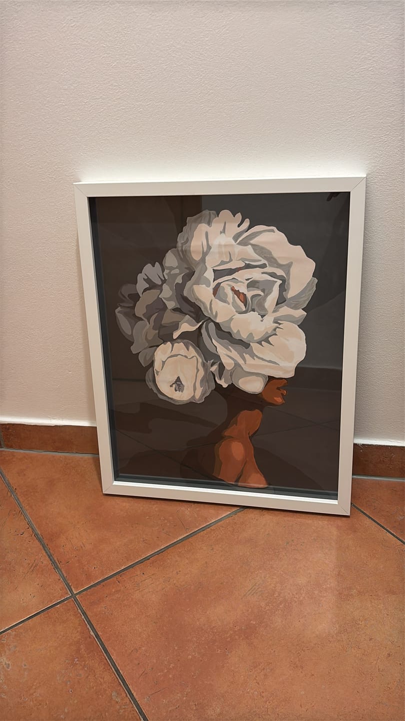 Customer photo review of Malen nach Zahlen - Frau mit Blumenhaar