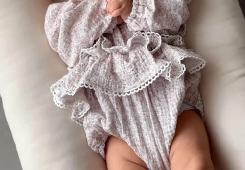 Customer photo review of Double Layers Lace Romper