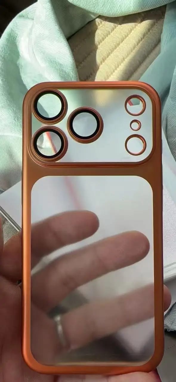 Customer photo review of LuxuryKase Hybrid Frosted Clear Case | Matte Hard Back Cover | Metallic Frame | Shockproof Slim Design | Anti-Fingerprint | In-Built Camera Lens Protection For iPhone