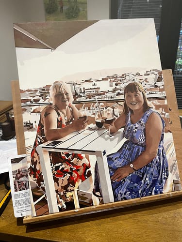 Customer photo review of Custom Paint By Numbers Kit