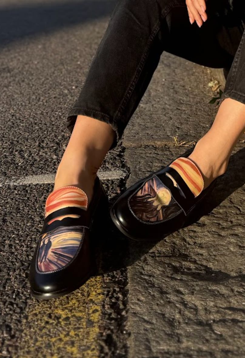 Customer photo review of The Scream, Edvard Munch Loafers