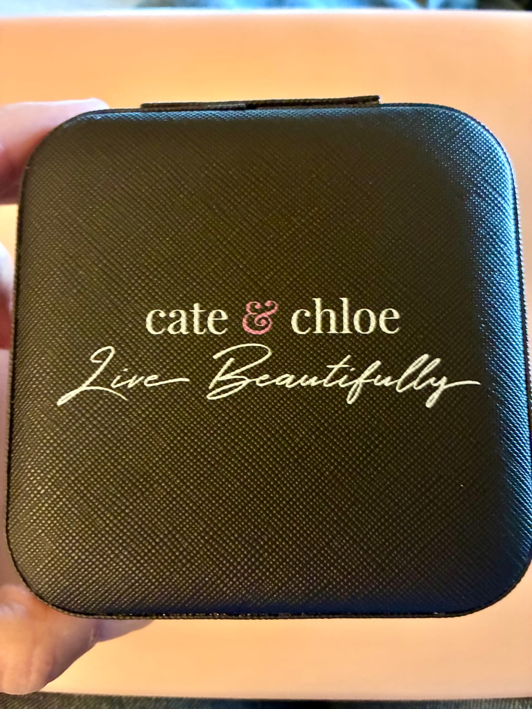 Customer photo review of Jewelry Travel Case, Black Mini Jewelry Box Organizer for Women