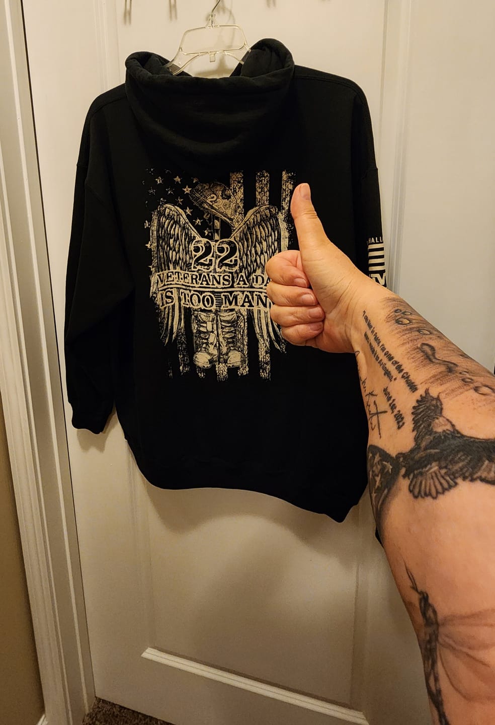 Customer photo review of Too Many - Hoodie