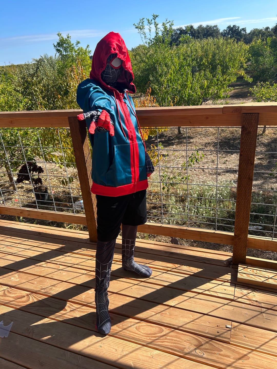 Customer photo review of Miles Morales Costume – Black Spider-Man Costume with Mask and Jacket