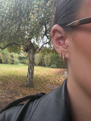 Customer photo review of Klara Set Ohrringe | 18K vergoldet