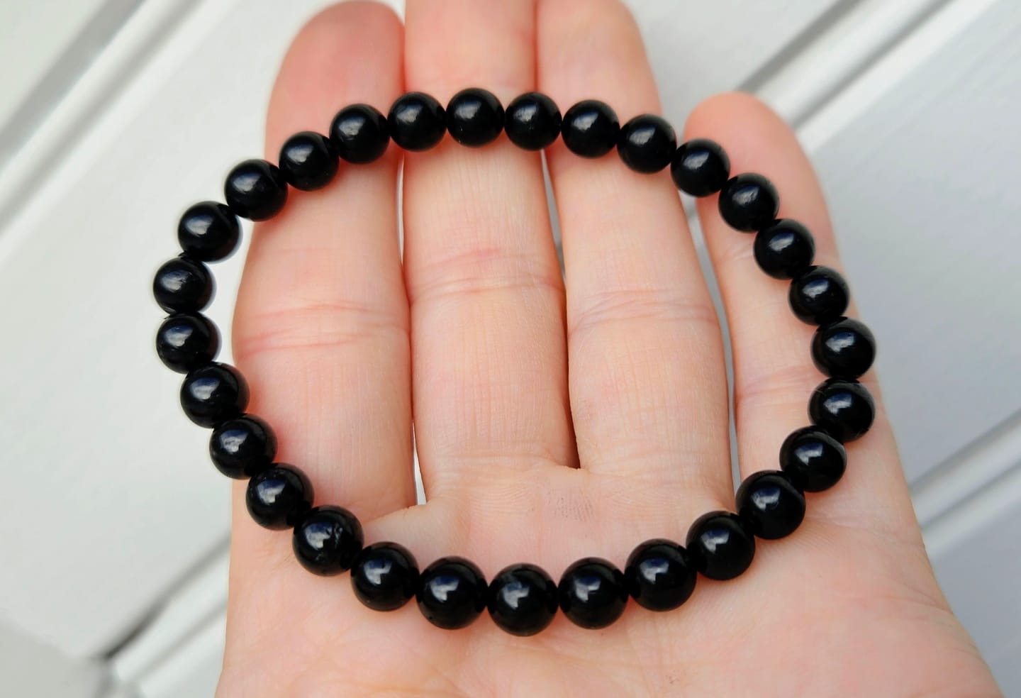 Customer photo review of Bracelet Tourmaline Noire 6mm
