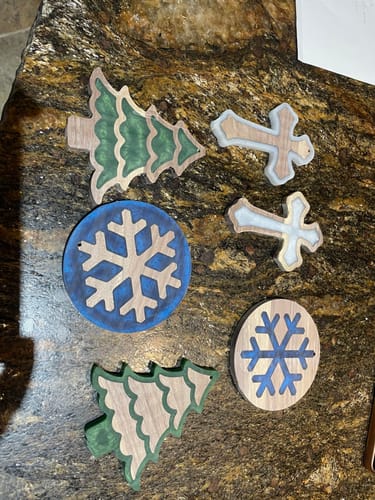 Customer photo review of October Kit- Epoxy Christmas Ornaments