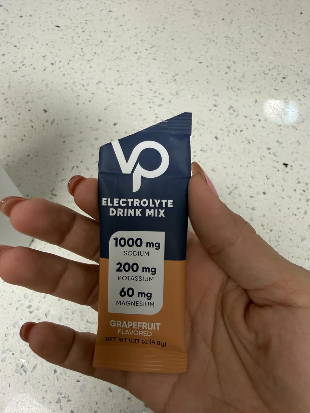 Customer photo review of High Sodium Sugar-Free Electrolyte Powder Packets