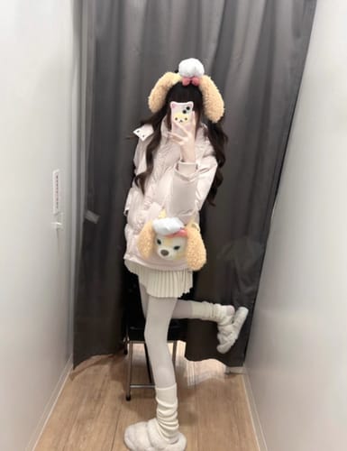 Customer photo review of Thick white pantyhose