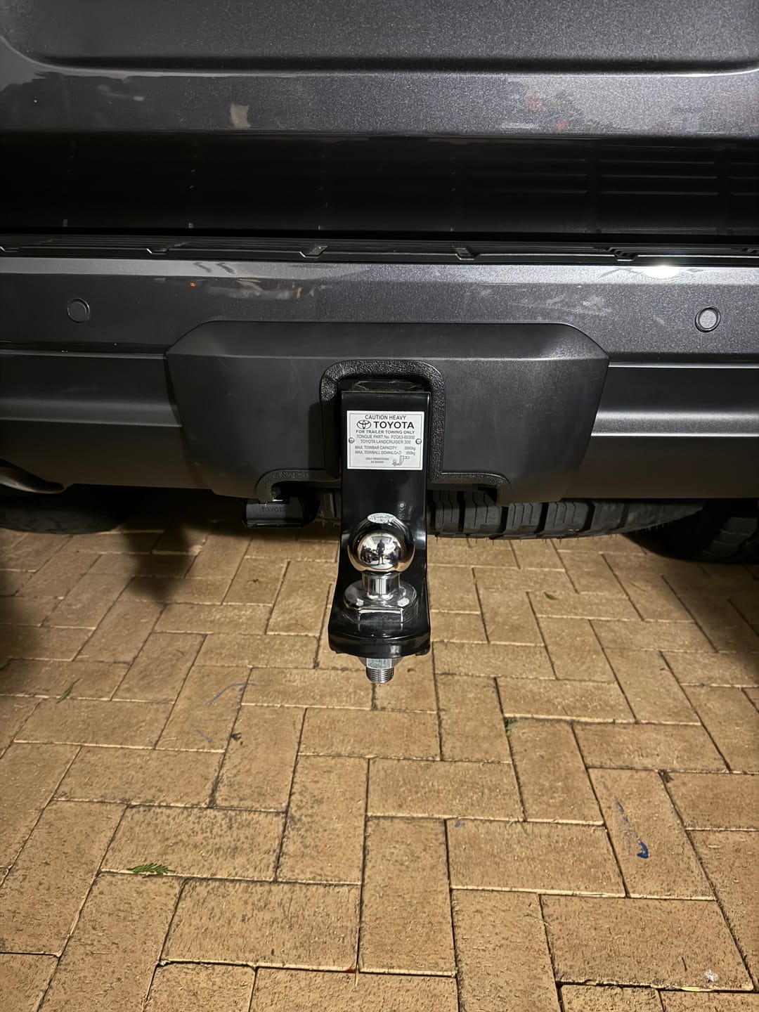 Customer photo review of Tow Bar Cover Cut Out Service for 300 Series LandCruisers