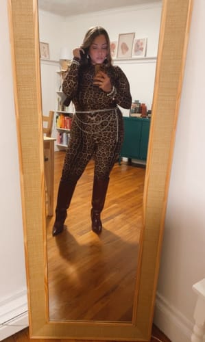 Customer photo review of Naked Print Closed Toe Jumpsuit