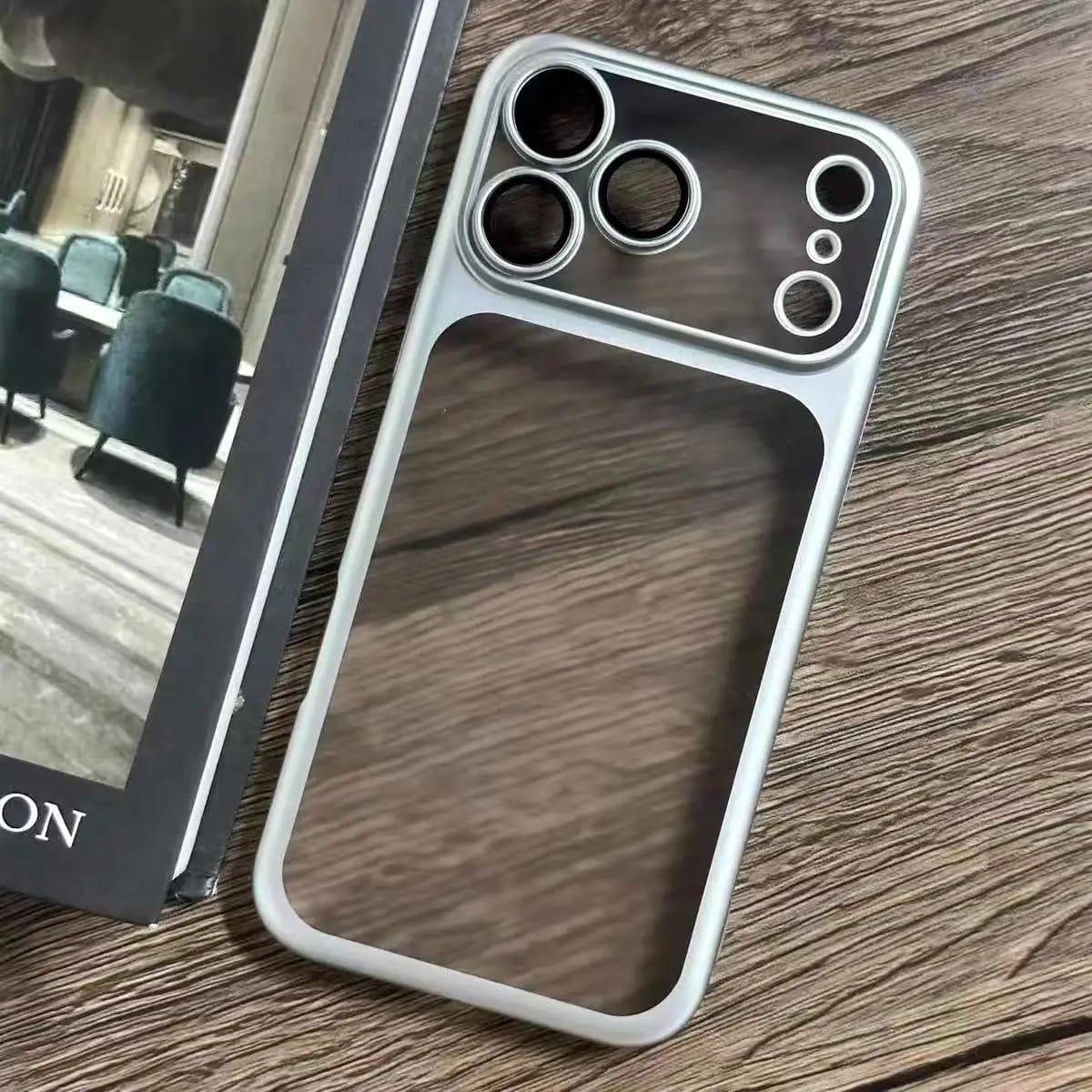 Customer photo review of LuxuryKase Hybrid Frosted Clear Case | Matte Hard Back Cover | Metallic Frame | Shockproof Slim Design | Anti-Fingerprint | In-Built Camera Lens Protection For iPhone