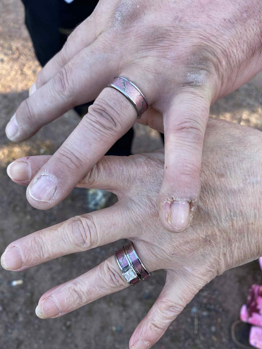 Customer photo review of Realtree Pink Camo Wedding Ring - Titanium 7mm