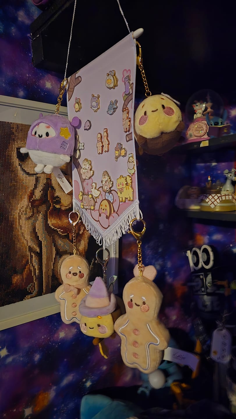 Customer photo review of PRE-ORDER ✨ Bumblebutt & The Pastel Witch Keychain | Kawaii Bee Witch Plush on Broom | Cute Halloween Keyring