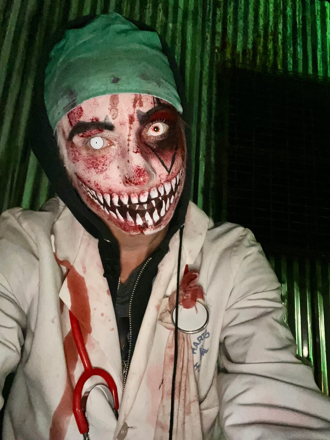 Customer photo review of Halloween Rick White Contact Lenses