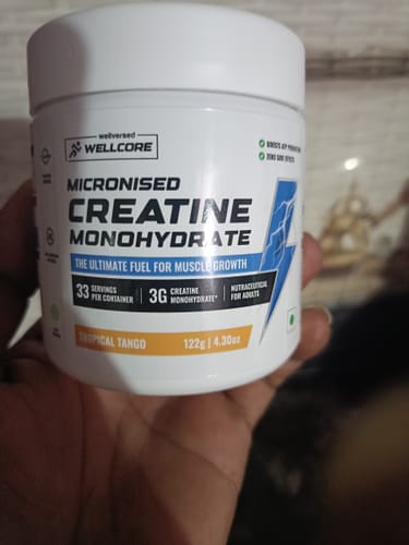 Customer photo review of Wellcore - Pure Micronised Creatine Monohydrate (122g, 33 Servings) Tropical Tango