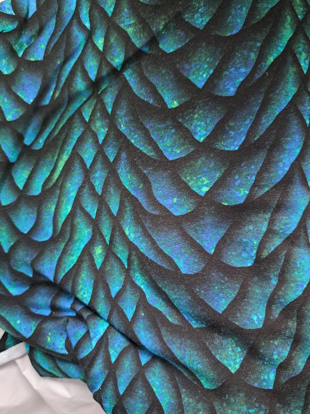 Customer photo review of Dragon Scales French Terry Fabric