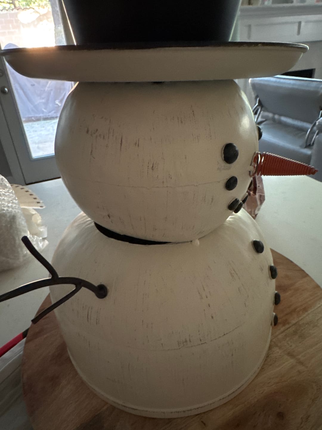 Customer photo review of Frosty Tin Snowman