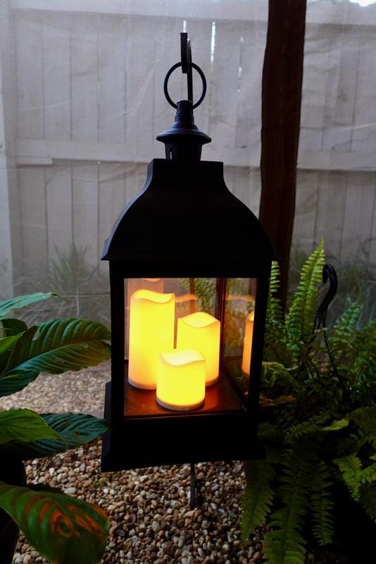 Customer photo review of Classic Black 50CM Outdoor Battery Powered Lantern