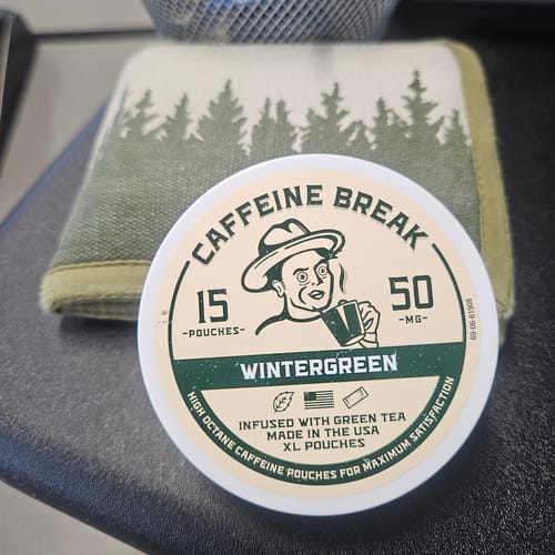 Customer photo review of Wintergreen Caffeine Pouches