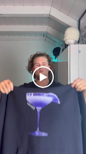 Customer video review of sweet or sour navy hoodie