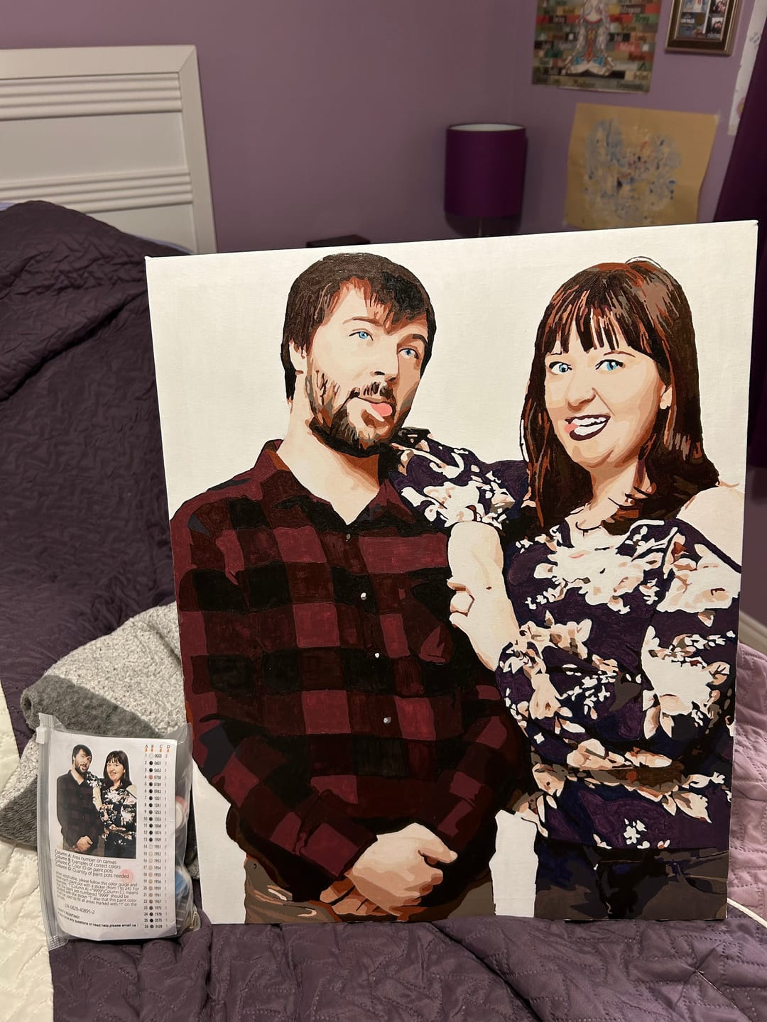 Customer photo review of Custom Paint by Number Kit
