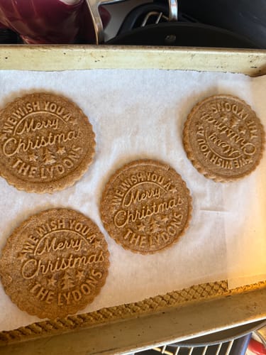 Customer photo review of Custom Christmas Cookie Stamp Embosser - Design #1