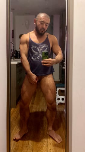 Customer photo review of Mens Sheer Mesh Cami Tank SKUL23568