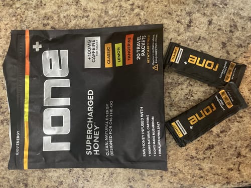 Customer photo review of VARIETY PACK - 100mg Caffeine - SuperCharged Honey (20-Pack)
