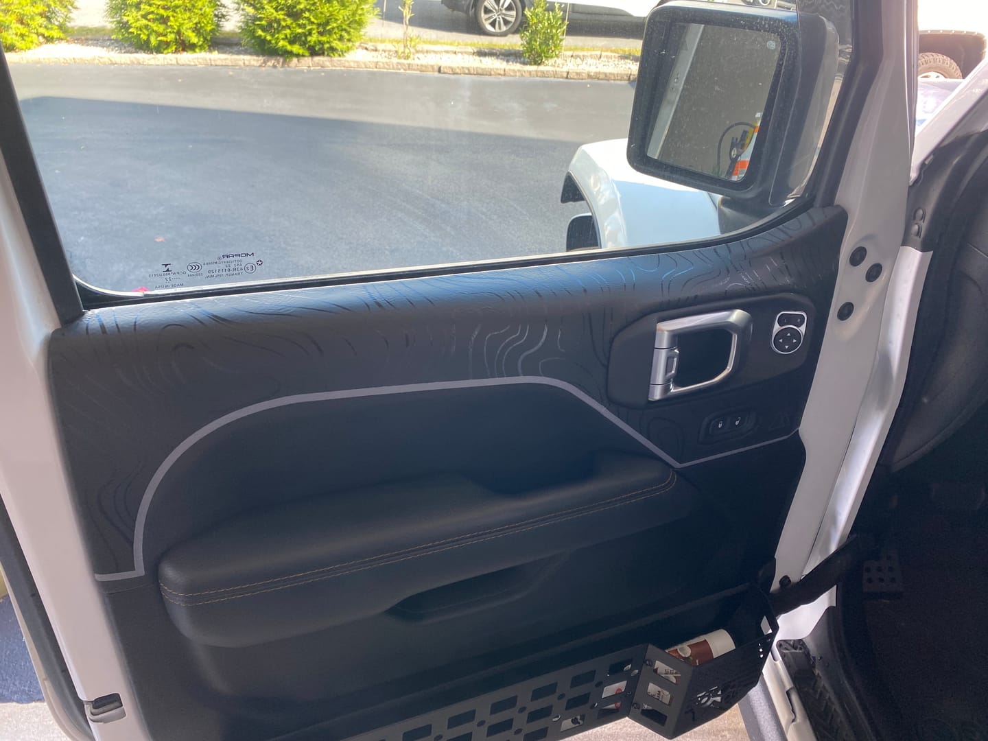 Customer photo review of 2018+ Wrangler JL Door Skins | Black Topo