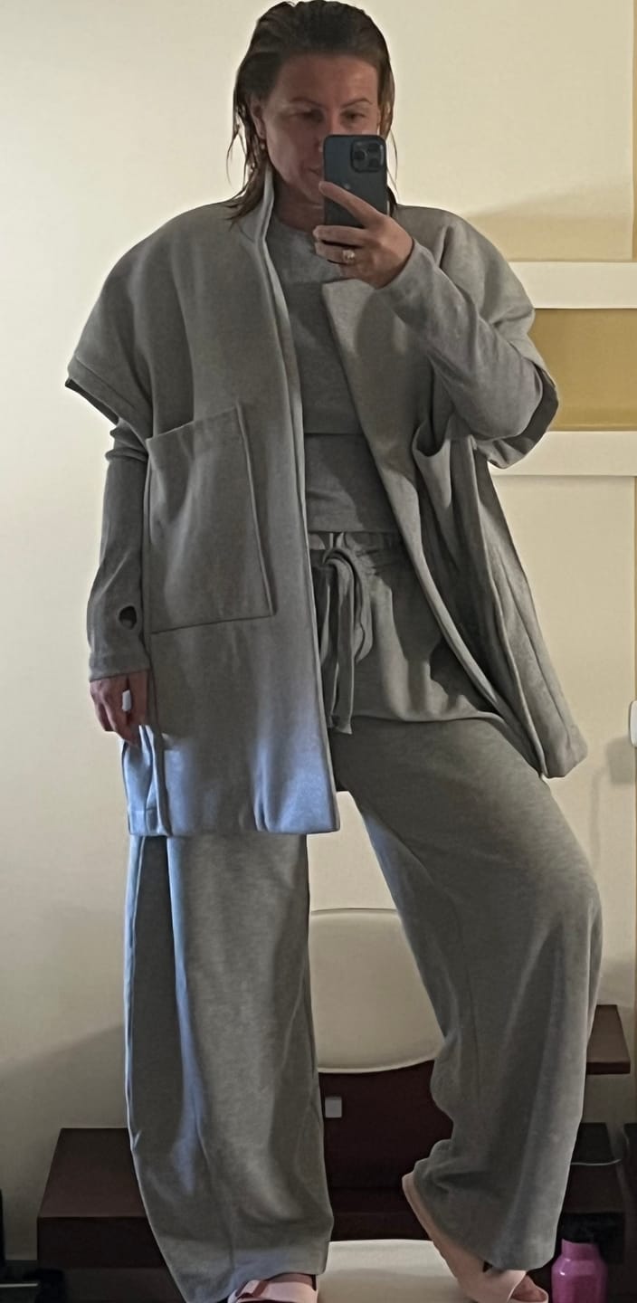 Customer photo review of Oversized Grey Three-Piece Set