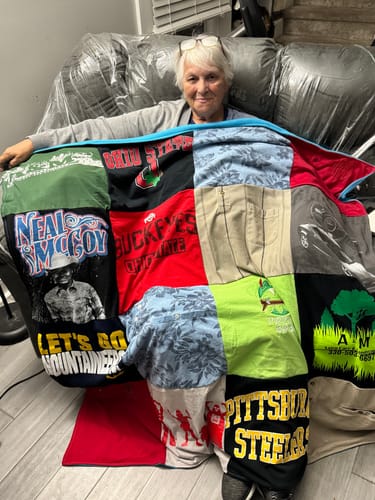 Customer photo review of Premium T Shirt Quilt