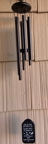 Customer photo review of In The Loving Memory Personalized Wind Chimes Gifts