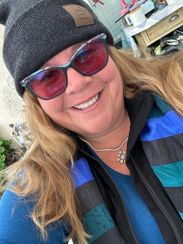 Customer photo review of Hannah Long Sleeve Top - Nightfall