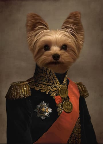 Customer photo review of The Major - Custom Pet Canvas