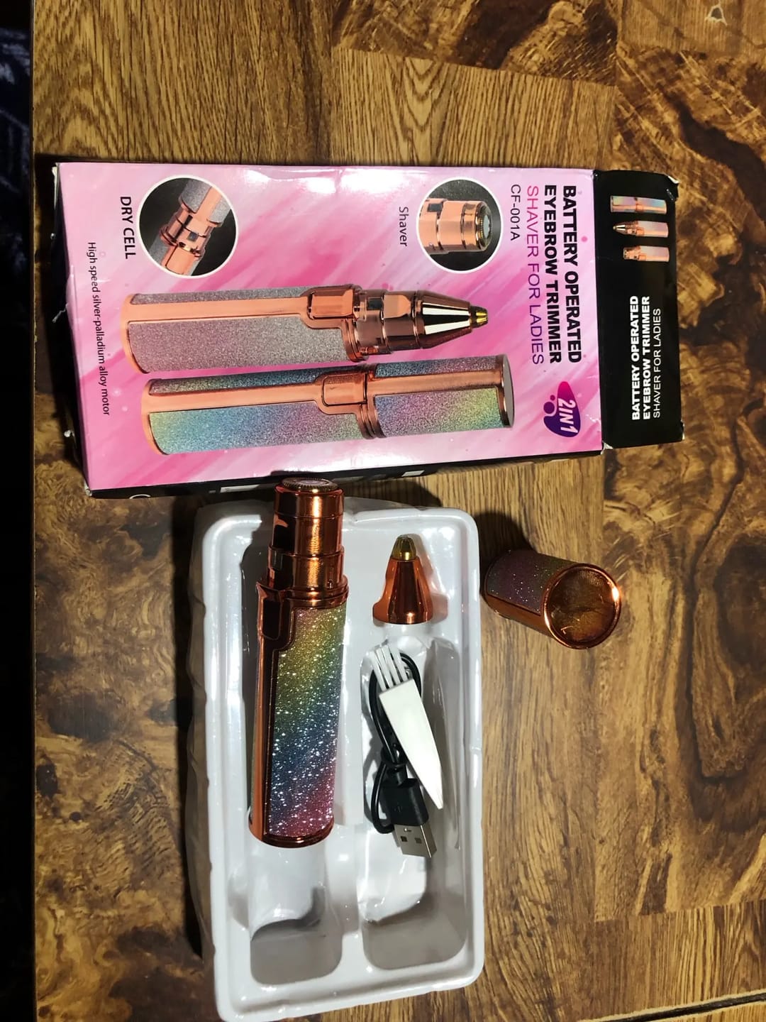 Customer photo review of 2 In 1 Rechargeable Flawless Eyebrow & Facial Hair Remover