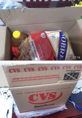 Customer photo review of Cesta Básica Econômica Kit
