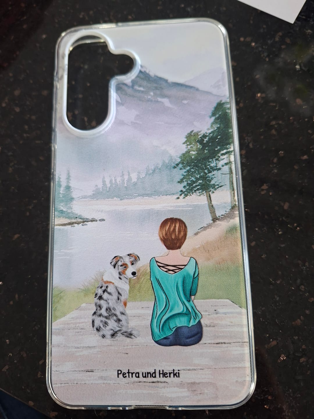 Customer photo review of Unterwegs mit Haustier - Individuelle Handyhülle