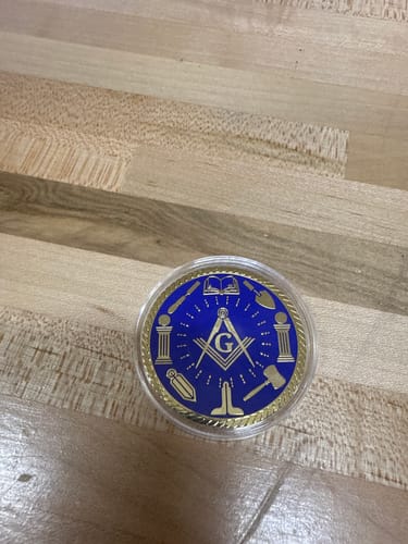 Customer photo review of MasonicMan Coin Bound by symbols | United as brothers