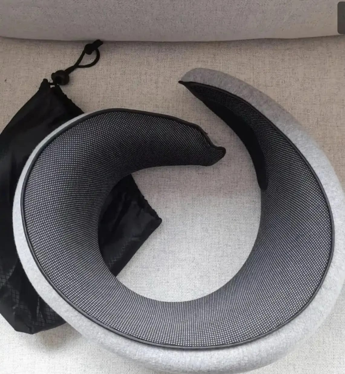 Customer photo review of Memory Foam Travel Pillow