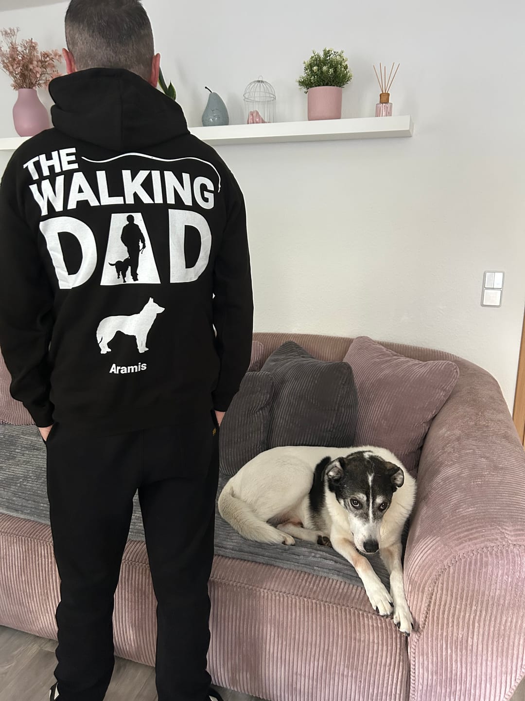 Customer photo review of The Walking Dad - Individueller Hoodie