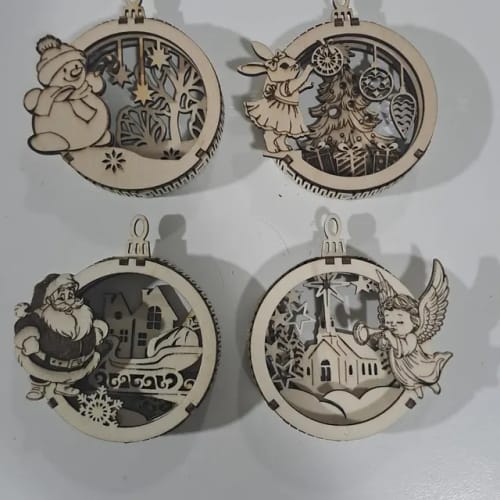 Customer photo review of Flexible Christmas characters ornaments 6 bundle laser cut svg file