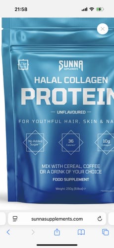 Customer photo review of Halal Collagen Protein